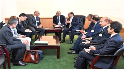 الرئيس السيسي يلتقى مع رئيس الاتحاد السويسرى