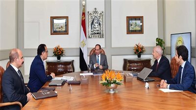 السيسي يجتمع مع رئيس مجلس الوزراء ومدير شركة دار الهندسة
