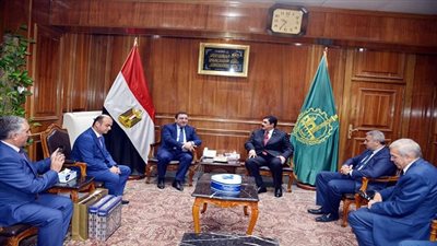 محافظ القليوبية يستقبل السفير الاذربيجاني ونائب محافظ ابشرون 