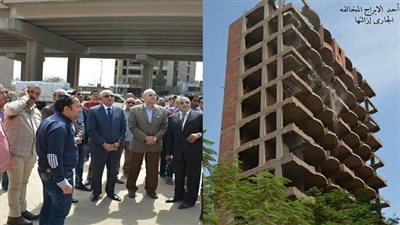 محافظ الجيزة يقود حملة لإزالة 9 ابراج مخالفة