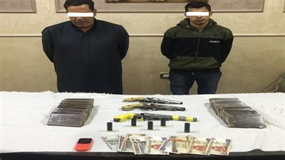 ضبط تشكيل عصابي تخصص فى الإتجار بالمواد المخدرة والأسلحة النارية 