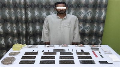 ضبط شخص وبحوزته 14 طربة لمخدر الحشيش بالمنيا