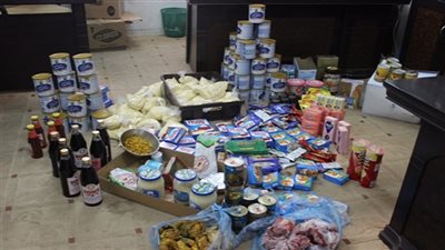 مصادرة عبوات غذائية 