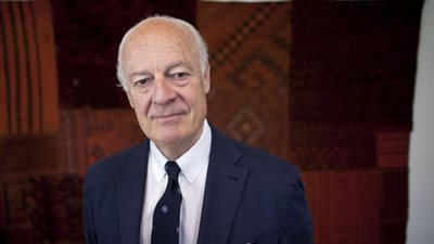 دي ميستورا يصل بيروت في طريقه إلى دمشق