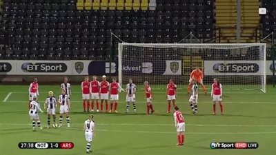 بالفيديو.. فريق نسائي يبتكر خدعة رائعة في تنفيذ الركلات الحرة