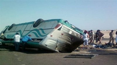 إصابة 24 موظفا بحادث انقلاب أتوبيس في الإسكندرية