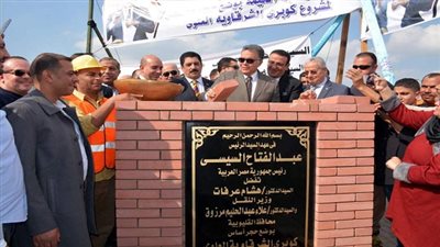 عرفات ومرزوق يضعان حجر الاساس لكوبري الشرقاوية بشبرا الخيمة بتكلفة 200 مليون جنيه