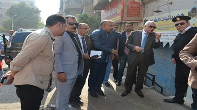 محافظ الجيزة يقود حملة رفع اشغالات بشارع زغلول