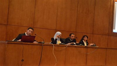 شباب جامعة بنى سويف ينظمون ندوة عن جزيرة القرن الذهبي ببحيرة قارون