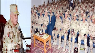 رئيس الأركان يشهد المرحلة الرئيسية لمشروع تدريب تكتيكى لإحدى وحدات الجيش الثانى الميدانى 