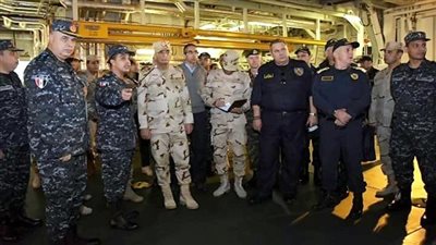 وزير الدفاع ونظيره اليونانى والقبرصى يشهدون المرحلة الرئيسية للتدريب البحري الجوي المصري اليوناني المشترك 