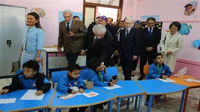 شوقى ونصر يفتتحان المدرسة المصرية اليابانية بالعبور