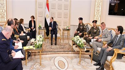 الرئيس السيسي يستقبل وزيرة الجيوش الفرنسية