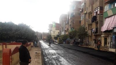 رصف منطقة الهيشة بجناين السويس 