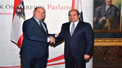 الرئيس السيسي يلتقي مع رئيس المجلس الوطني/ البرلمان النمساوي