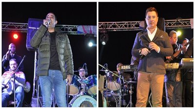 بالصور.. عدوية الابن  ومحمد عبد المنعم يشعلان رأس السنة على كورنيش المعادي 