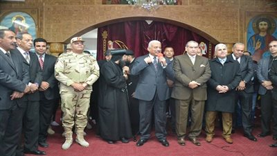 بالصور.. قيادات السويس والجيش يهنئون اقباط  المحافظة برأس السنة الميلادية الجديدة