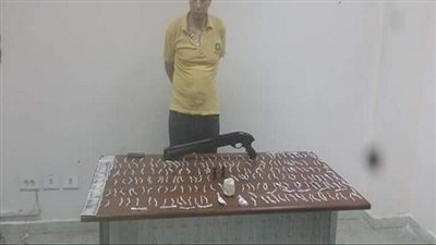 ضبط 122 لفافة هيروين وفرد خرطوش بحوزة عاطل بطنطا