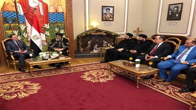 بالصور.. وزير الداخلية فى زيارة لقداسة البابا تواضروس الثانى بابا الإسكندرية بطريرك الكرازة المرقسية بمقر الكاتدرائية