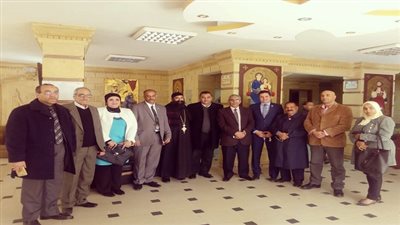 وفد من قيادات حماة الوطن بالجيزة يزور كنائس للتهنئة بعيد الميلاد