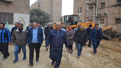 صيانة الصرف الصحي بالسويس ورفع الاشغالات بمدينة تعاونيات القاهرة