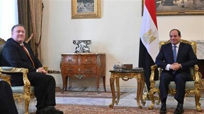 الرئيس السيسي يلتقي بوزير خارجية الولايات المتحدة