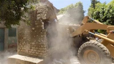 إزالة أعمال مباني مخالفة بالخليفة