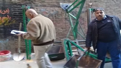 ضياء: ايقاف اعمال بناء مخالف ومصادرة ونش كامل