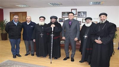 نائب المحافـظ يستقبل الأنبا يوليوس النـائب البابوى لكنائس مصـر القديمة والمنيل اليوم