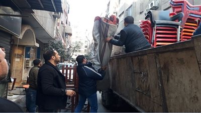 حملة لإزالة الاشغالات بميدان سوارس بالمعادى