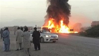 مصرع 27 راكبا في تفحم حافلة بباكستان