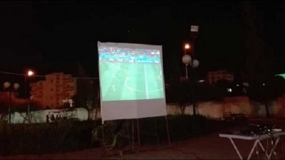 اقامه شاشتي عرض بالمحلة لبث مباريات امم افريقيا