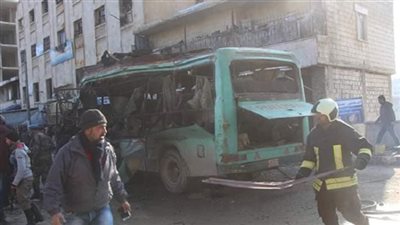 قتلى وجرحى بتفجير استهدف حافلة ركاب في مدينة عفرين السورية 