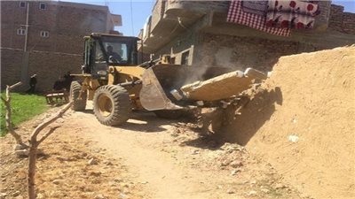 إزالة 132 حالة تعدى على اراضى الدولة بالدقهلية