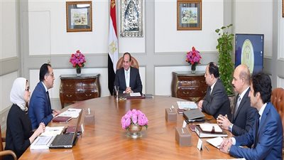 الرئيس السيسي يجتمع مع رئيس الوزراء ووزيري المالية والصحة والسكان