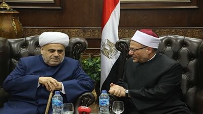 مفتي الجمهورية يستقبل شيخ الإسلام لمنطقة القوقاز ويبحث تعزيز التعاون الديني