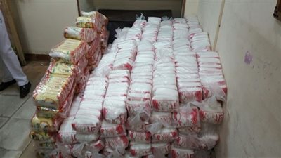 إحباط تهريب 1692 كيلو سكر تمويني في السوق السوداء بالشرقية