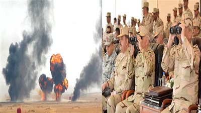 وزير الدفاع يشهد المرحلة الرئيسية للمناورة 