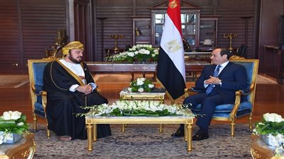 الرئيس السيسي يستقبل نائب رئيس وزراء سلطنة عمان