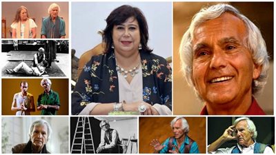 إيناس عبد الدايم تكرم المسرحي العالمي يوجينيو باربا بشرم الشيخ الدولي للمسرح الشبابي 