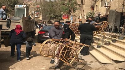 تطوير وتجميل ميدان سفنكس بالعجوزة ورفع اشغالات المقاهى بالعشرين والمساكن ببولاق الدكرور