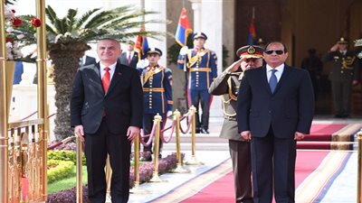 الرئيس السيسي يستقبل الرئيس الألباني بقصر الاتحادية 