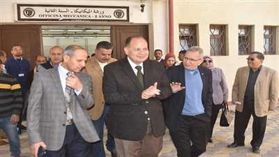 محافظ الفيوم يفتتح فعاليات ملتقي التوجيه الوظيفي الخامس بمجمع التعليم التكنولوجي بدمو