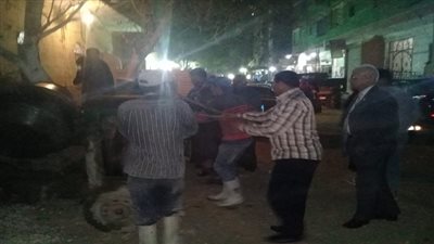 إيقاف أعمال بناء مخالف بالبساتين ومصادرة خلاطة