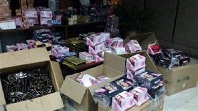 ضبط مستحضرات تجميل مجهولة المصدر فى البساتين