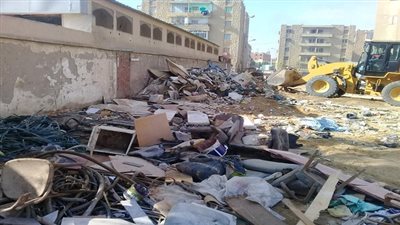 ازالة عشوائيات حديقة أنيسة بمنطقة الصباح بالسويس