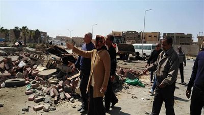 إزالة 3630 متر تعدي على  اراضى لاملاك الدولة  بالسويس