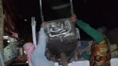 إيقاف أعمال بناء مخالف بالسد العالى بالبساتين