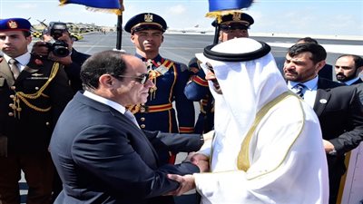 الرئيس السيسي يستقبل الشيخ محمد بن زايد آل نهيان