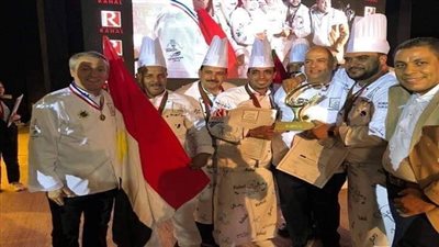 الفريق المصرى يحصد كأس أفريقيا للمخبوزات بالمغرب بمعرض كيرماى الدولى.